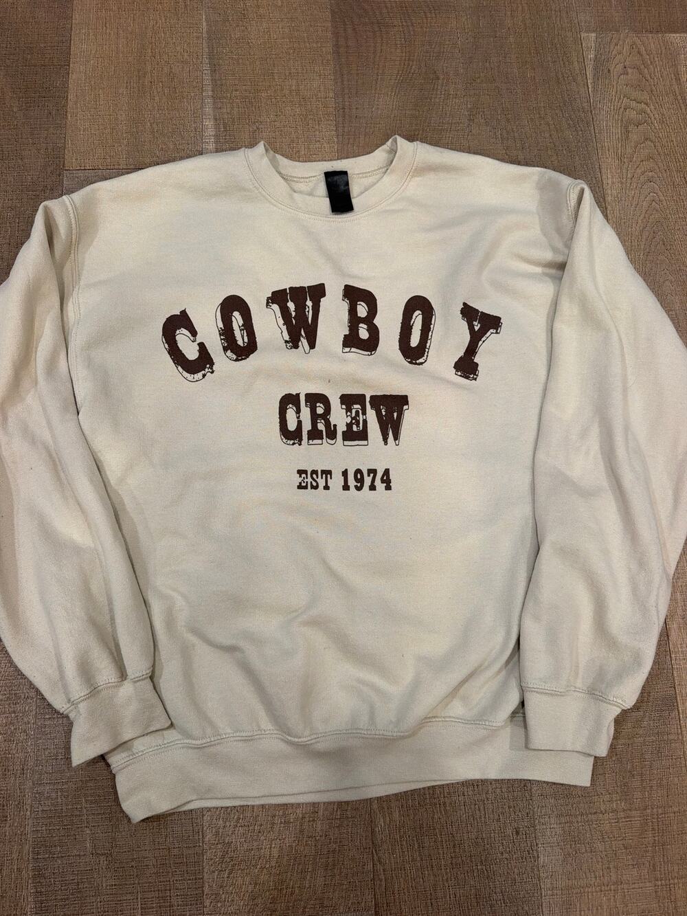 Sweet Claire "Cowboy Crew Est 1974" graphic sweatshirt